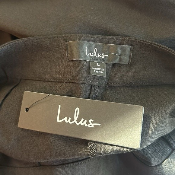 Lulus Like Black Trouser Pants size Large NWTs - Picture 6 of 7